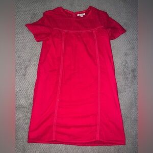 Francesca’s Pink Eyelit Mini Dress